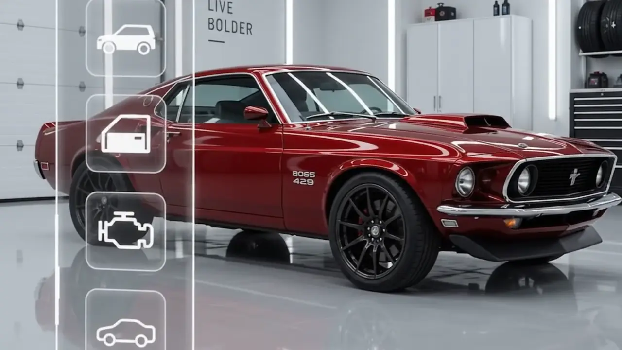 Mustang paint and stance detail